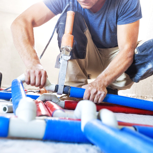 plumbing tubes being cut by a plumber Baton Rogue LA